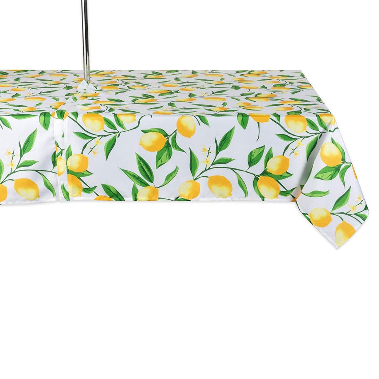 DII® 120" Lemon Bliss Print Outdoor Tablecloth with Zipper